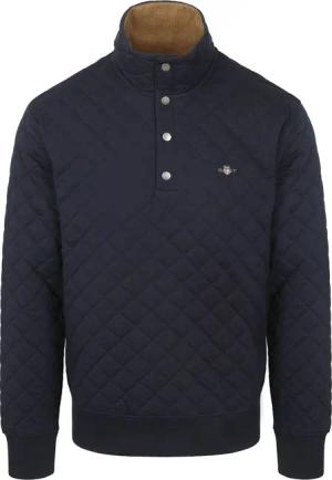 Gant Quilted Mocker Pullover Navy - Größe XL