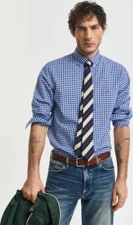 Gant "REG POPLIN GINGHAM SHIRT" mit Logostickerei auf der Brust