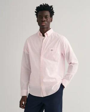 Gant "REG POPLIN GINGHAM SHIRT" mit Logostickerei auf der Brust