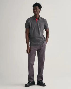 Gant Regular Fit Contrast Pique Rugger Polo  Grau