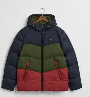 Gant Steppjacke ACTIVE CLOUD BLOCKED colurblocking, abnehmbare Kapuze, regular fit, Pufferjacke