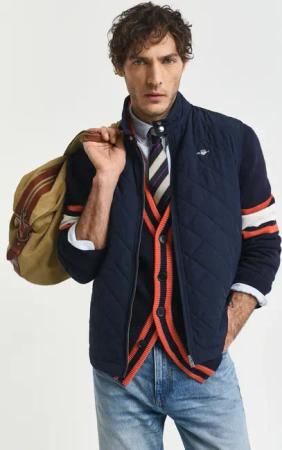 Gant Steppweste "QUILTED WINDCHEATER VEST" mit Wattierung aus recyceltem Polyester