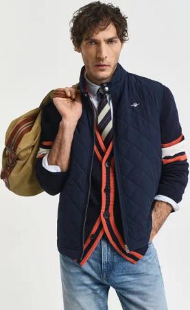 Gant Steppweste QUILTED WINDCHEATER VEST mit Wattierung aus recyceltem Polyester