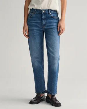 Gant Straight-Jeans "STRAIGHT CROPPED JEANS" Verkürzte Jeans mit geradem Bein