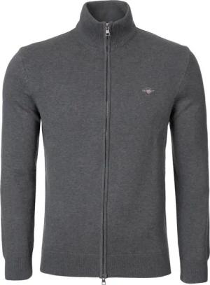 Gant Strickjacke Casual Cotton Zip Cardigan Herren Sweatjacke, Feinstrickjacke, Grobstrickjacke, Wolljacke, Cardigan