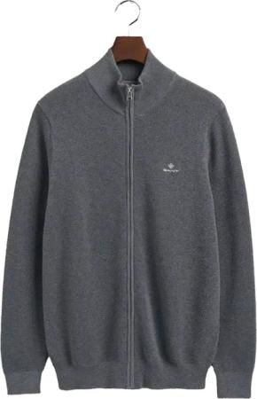 Gant - Strickjacke Mit Reißverschluss für Herren (Grau)