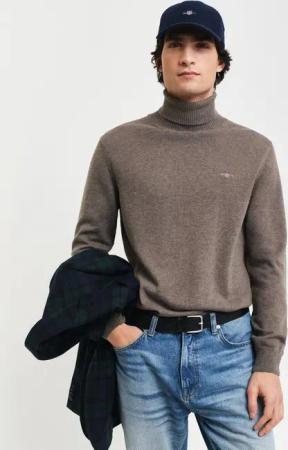 Gant Strickpullover CTN/WO ROLLNECK Mit Rundhalsausschnitt