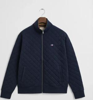 Gant Sweatjacke "QUILTED CORD COLLAR FULL ZIP" Mit Rundhalsausschnitt