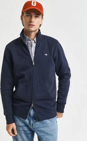 Gant Sweatjacke REG SHIELD FULL ZIP SWEAT mit Logostickerei auf der Brust