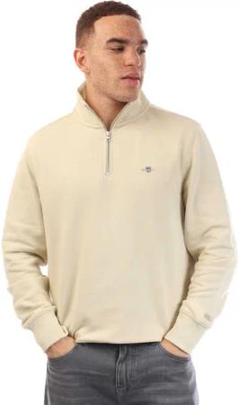 Gant - Sweatshirt für Herren, mit halbem Reißverschluss (Beige)