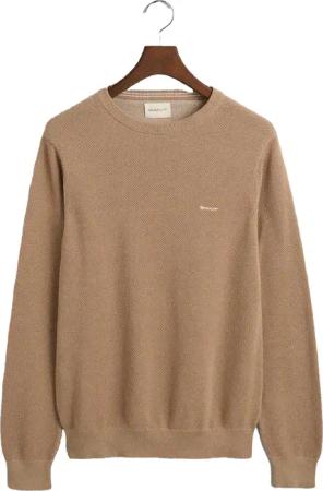 Gant - Sweatshirt für Herren, Rundhalsausschnitt, Piqué (Khaki)