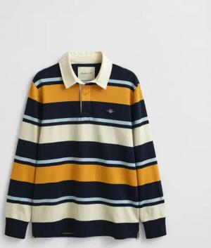 Gant Sweatshirt Poloshirt mit Streifenmuster - Regular Fit