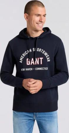 Gant Sweatshirt PRINTED GRAPHIC mit Kapuze, regular fit, Kängurutasche