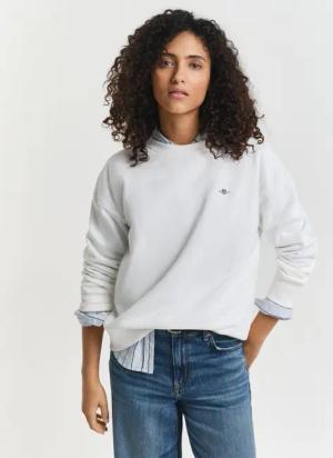 Gant Sweatshirt SHIELD C-NECK SWEAT Grafische GANT-Stickerei auf der Brust