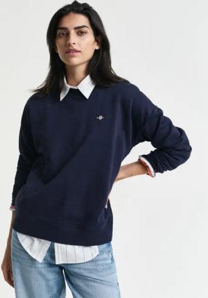 Gant Sweatshirt SHIELD C-NECK SWEAT Grafische GANT-Stickerei auf der Brust