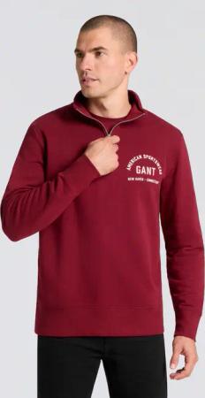 Gant Sweatshirt, Stehkragen mit Reißverschluss