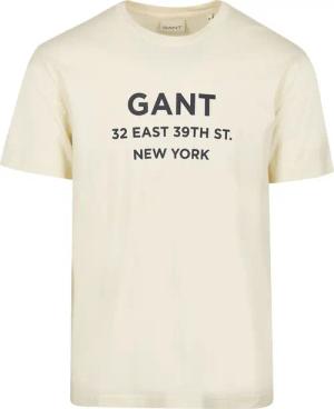 Gant T-shirt Graphic Logo Ecru - Größe XL