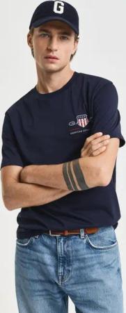 Gant T-Shirt REG ARCHIVE SHIELD EMB SS T-SHIRT von dem Archiv aus den 1980er-Jahren inspiriert