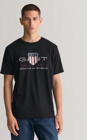 Gant T-Shirt "REG ARCHIVE SHIELD SS T-SHIRT" mit Logodruck auf der Brust