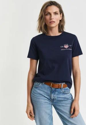 Gant T-Shirt REG ARCHIVE SHIELD SS T-SHIRT Stickerei, Rundhals