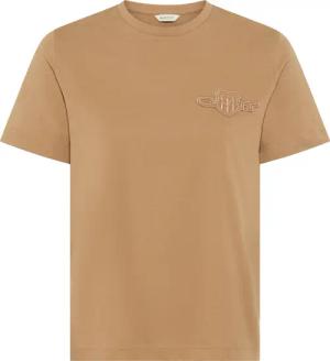 Gant T-Shirt "REG TONAL SHIELD SS T-SHIRT" Rundhals, Ton in Ton Stickerei