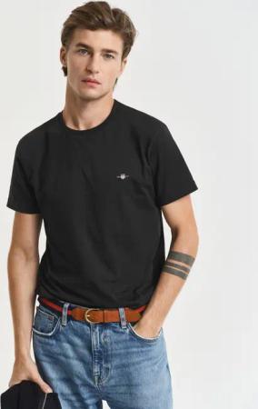 Gant T-Shirt "SLIM SHIELD SS T-SHIRT" mit Logostickerei auf der Brust