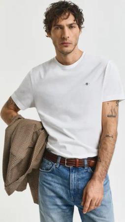 Gant T-Shirt SLIM SHIELD SS T-SHIRT mit Logostickerei auf der Brust