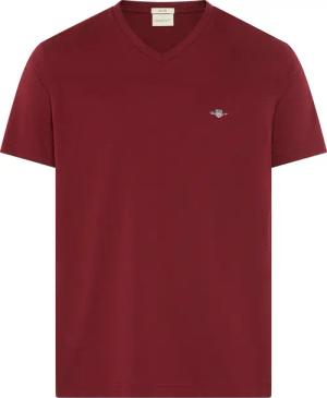 Gant T-Shirt "SLIM SHIELD V-NECK T-SHIRT" mit einer kleinen Logostickerei auf der Brust