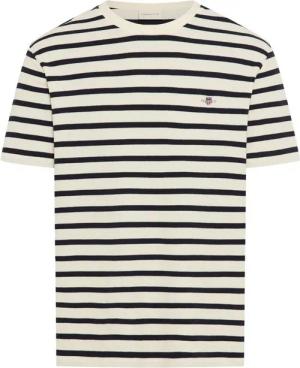 Gant T-Shirt WAFFLE STRIPE mit Struktur, gestreift, regular fit, Rundhals