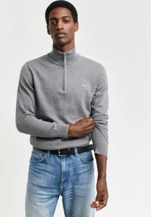 Gant Troyer CLASSIC COTTON HALF ZIP mit gerippten Details