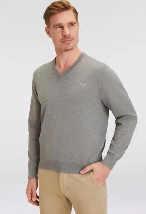 Gant V-Ausschnitt-Pullover Classic Cotton V-Neck Premium Strickjersey aus weicher 100% Baumwolle, Übergangspullover
