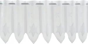 Gardinen Kranzusch Scheibengardine Sterne (1 St), Stangendurchzug, transparent, Stablöcher,transparent,verschiedene Höhen, Breiten, Farben