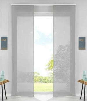 Gardinenbox Schiebegardine (2 St), Paneelwagen, transparent, Flächenvorhänge Voile Transparent inkl. Paneelwagen 85589N2