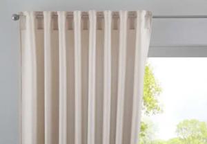 Gardinenbox Vorhang (1 St), verdecketeSchlaufen, transparent, Cationic »JENA« Blickdicht Leinen Optik Meliert extra Breit 2019037