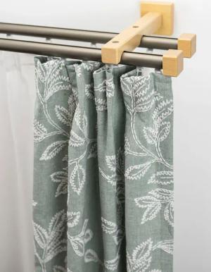 GARESA Gardinenschiene "Cubus, Quad Innenlauf" 2 läufig-läufig Wunschmaßlänge Innenlauf-Vorhanggarnitur, verlängerbar, Holz-Aluminium