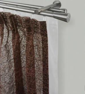 GARESA Gardinenstange "ROSA" Ø 16 mm 2 läufig-läufig Wunschmaßlänge Innenlaufgarnitur, verlängerbar, Endknopf Stumpf