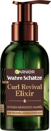GARNIER Haaröl Garnier Wahre Schätze Curl Revival Elixir, Intensive Pflege für sehr trockenes, lockiges und dickes Haar.