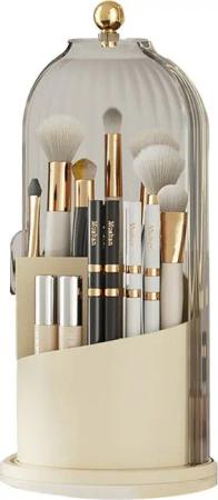 GarveeMore Badezimmer-Set Neue 360° drehbare Makeup Pinselhülle Hautpflege Parfüm Pinselhalter, Großes Fassungsvermögen Kosmetikablage für Eitelkeit Büro Schreibtisch