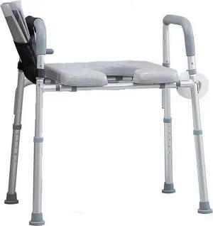 GarveeMore Hygienehocker Erhöhter Toilettensitz mit Armlehnen Gepolsterte Sitzanhebungen 300lbs, Höhenverstellbarer Toilettensitz für Ältere Behinderte Handicap