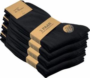 GAWILO Basicsocken für Herren aus 100% Baumwolle - ohne Gummi - ohne drückende Naht (12 Paar) in schwarz, weiß & blau - für Preisbewusste in ansprechender Qualität