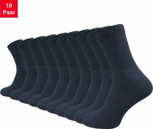 GAWILO Tennissocken für Damen & Herren in schwarz, weiß & grau - Sportsocken aus Baumwolle (10 Paar) Extra langlebig dank verstärktem Frotteefuß - u.a. in 39-42 und 43-46