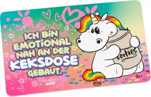 Geda Labels GmbH Frühstücksbrett Pummeleinhorn Keksdose, Melamin, (1-St), Rosa, 23,5x14,5, Anti Rutschnoppen