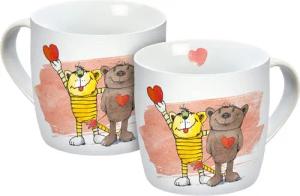 Geda Labels GmbH Tasse Janosch Freunde, 1-tlg., Porzellan, Weiß, 250ml, spülmaschinengeeignet