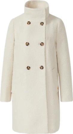 Gefütterter Bouclé-Mantel mit Stehkragen