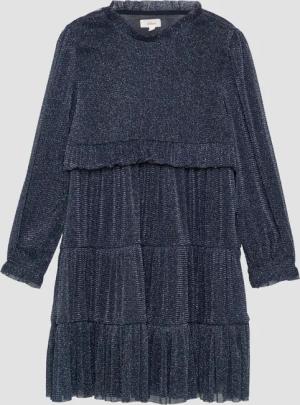 Gefüttertes Mesh-Kleid mit Glitzergarn