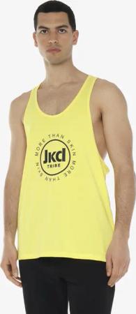 Gelbes Fitness-Tanktop aus Synthetik für Herren