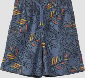 Gemusterte Bermuda aus Baumwolle in Leinenoptik