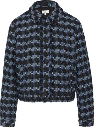 Gemusterte Bouclé-Jacke