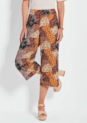 Gemusterte Culotte VERA - braun / gemustert - Gr. 27 von Goldner Fashion