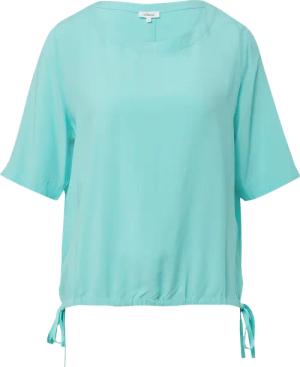 Gemusterte Shirt-Bluse mit verstellbarem Saum